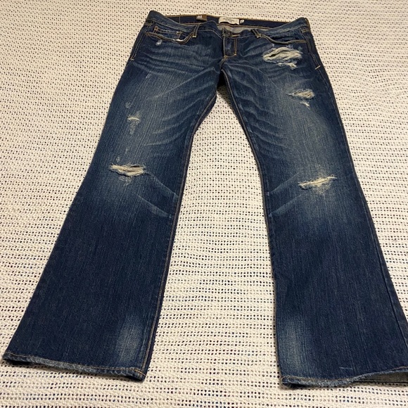 Abercrombie & Fitch Dark Blue Boot Cut Jeans - Picture 8 of 12